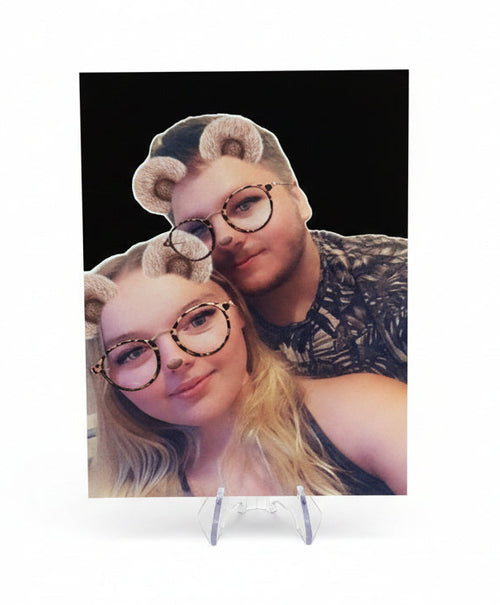 Gloss Black Acrylic Photograph  Personalised Engraved Frame for Special Gift Decor