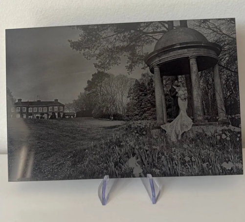 6 x 4 Personalised Engraved Black Acrylic Photograph