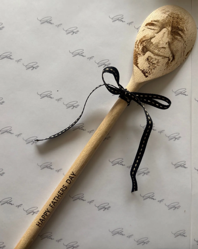 Wooden Spoon with Personalised Face and Text