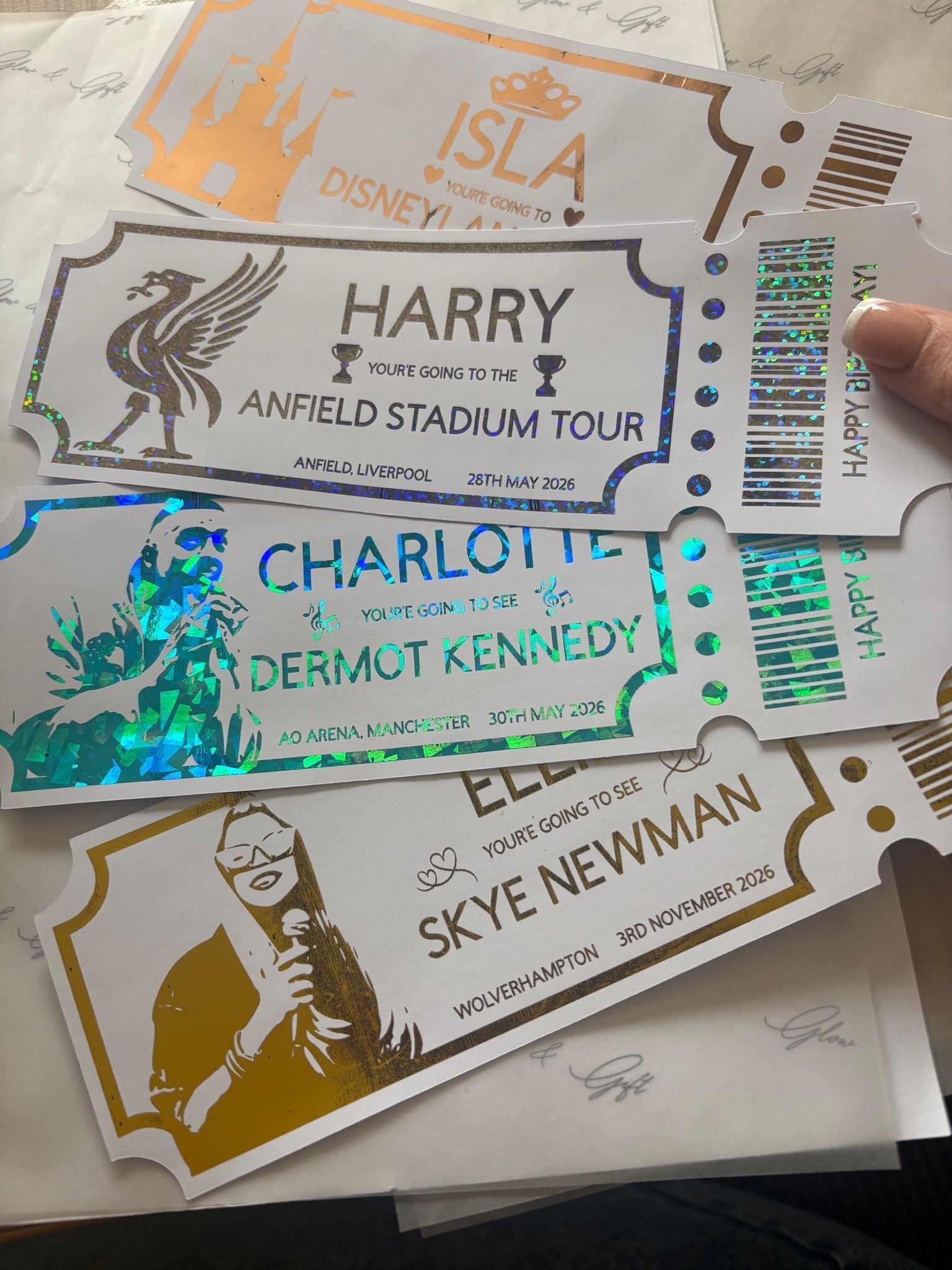 Personalised Foiled Celebration Ticket