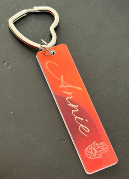 Personalised Rainbow Acrylic Keyrings